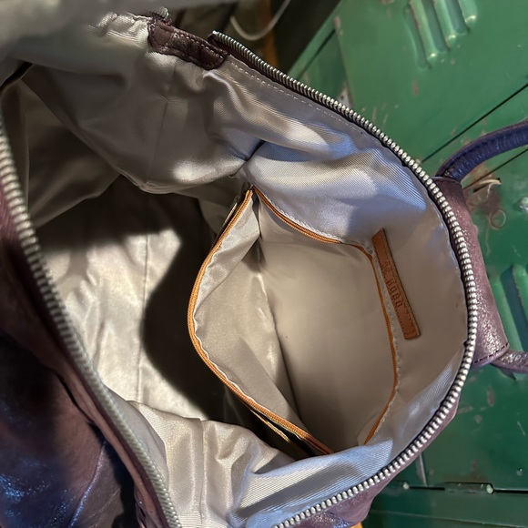 HOBO Sheila Large Satchel Plum Graphite Purse - Picture 4 of 13